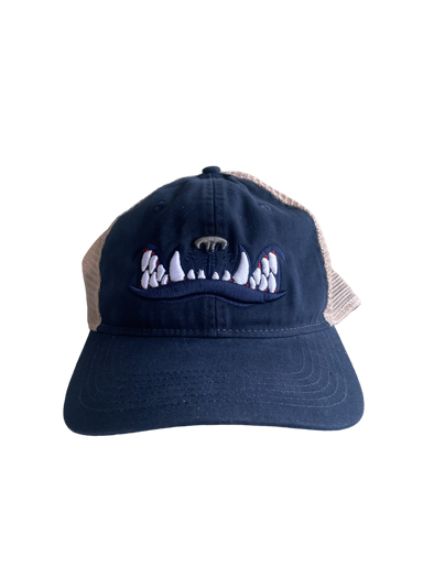 Navy/Tea Colored Teeth Mesh Adjustable Hat