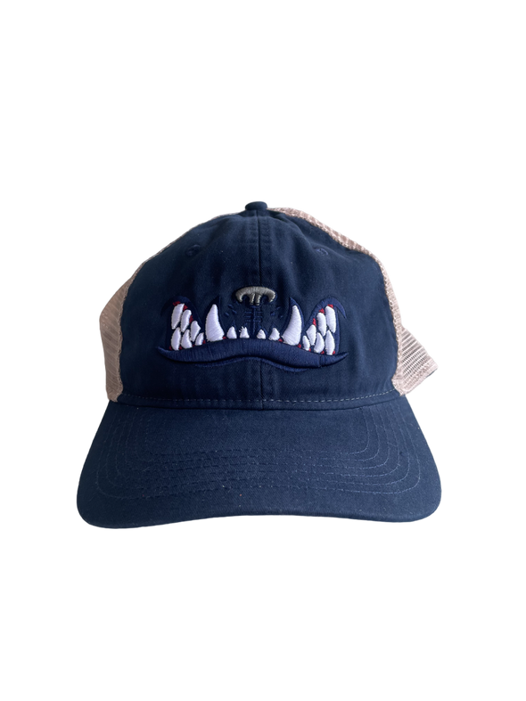Navy/Tea Colored Teeth Mesh Adjustable Hat