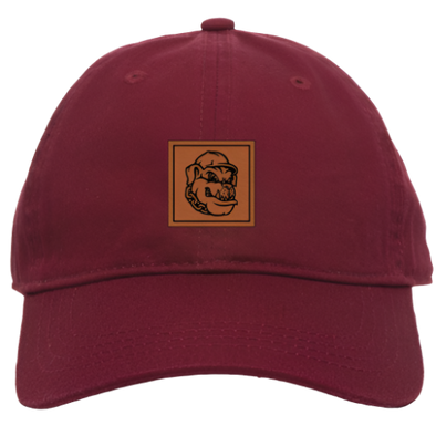 Square Scrappy Maroon Cap