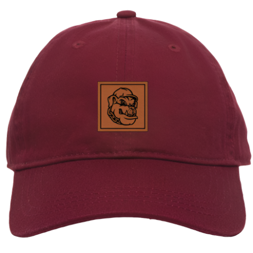 Square Scrappy Maroon Cap