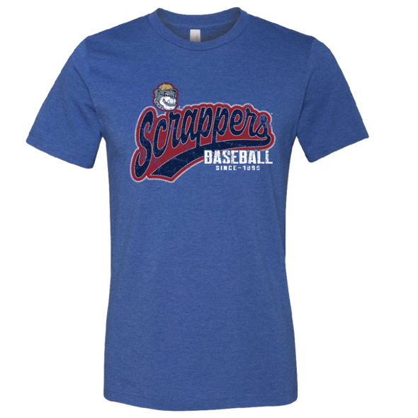 Heather Blue Scrappers Baseball T-Shirt