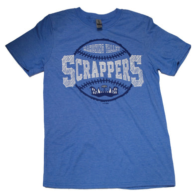 Light Blue Scrappers T-Shirt with Teeth Logo
